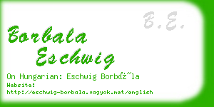 borbala eschwig business card